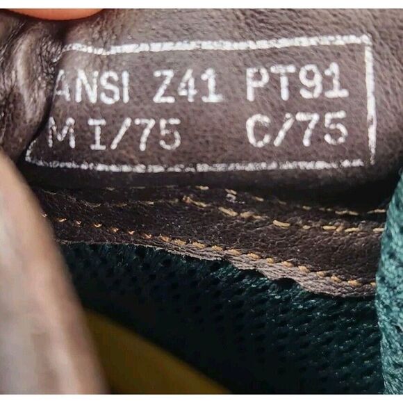 John Deere 50964 Soft Toe Leather Work Boots Men Sz 8M Brown Lace Up Made in USA - Picture 11 of 12